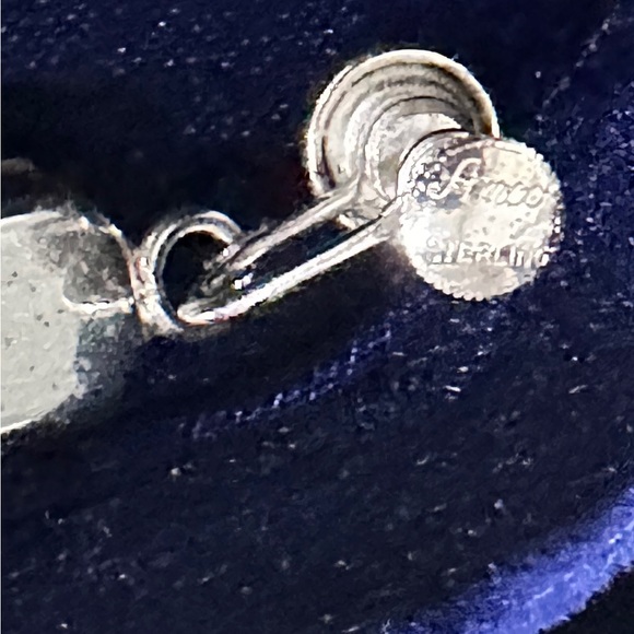 Vintage 40’s Amco Sterling ArtDeco Bracelet, Necklace & Earrings Set. - Picture 6 of 6